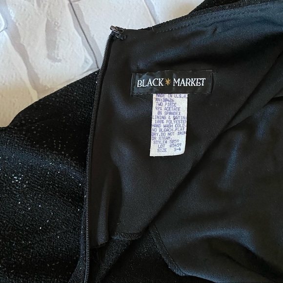 Vintage White House Black Market black 4 dress - Picture 6 of 9
